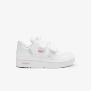 Lacoste Infants' T-Clip Synthetic Popped Heel Trainers Size 7 UK Kids White