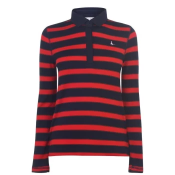 Jack Wills Knitted Stripe Rugby Top - Navy