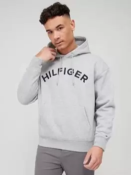 Tommy Hilfiger Arched Overhead Hoodie - Light Grey, Light Grey, Size 2XL, Men