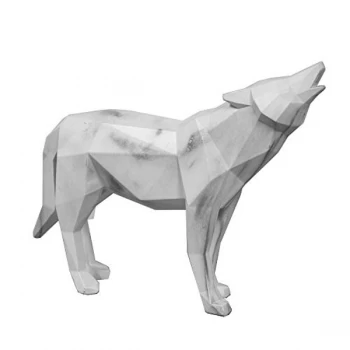 Marble Effect Figurine - Wolf