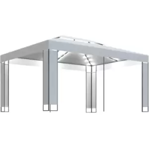 Vidaxl - Gazebo with LED String Lights White 3x4 m white