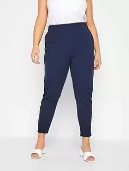 Yours Tapered Trouser Navy, Blue, Size 16, Women