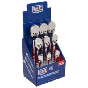 Sealey AK6672DB Ratchet Wrenches 1/4", 3/8" & 1/2"Sq Drive PearHea...