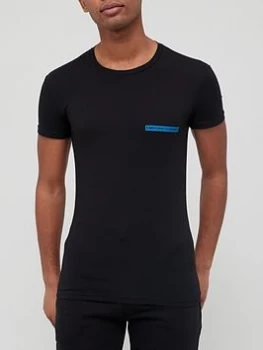 Emporio Armani Icon Logo Lounge Slim Fit T-Shirt Black Size S Men