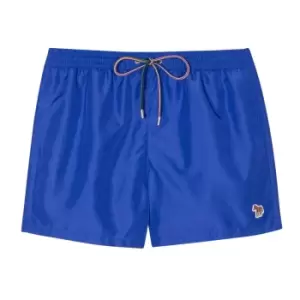 Paul Smith Zebra Logo Swim Shorts In Blue - Size S