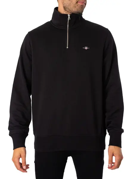 Gant Regular Shield Zip Sweatshirt Black S