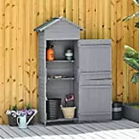 OutSunny Wooden Garden Storage Shed With Lockable Door