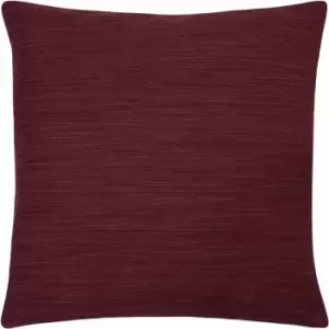 Evans Lichfield - Dalton Slub Textured Cushion Cover, Wine, 43 x 43 Cm