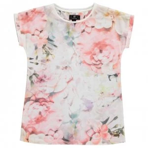 Firetrap Boyfriend All Over Print T Shirt Junior Girls - Femme Floral