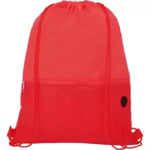 Bullet Oriole Mesh Drawstring Bag (One Size) (Red)