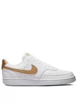 Nike Court Vision Low - White/Gold, Size 5, Women