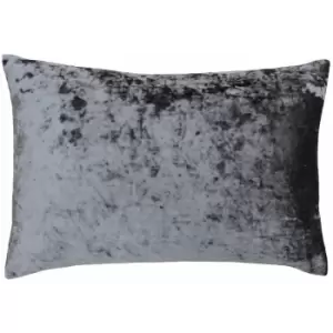 Paoletti Verona Crushed Velvet Cushion Cover, Pewter, 40 x 60 Cm