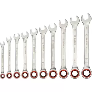 Bosch Professional 10 Piece Ratchet Spanner Set