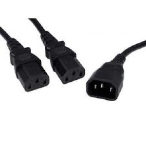 1.8m C14 To 2x C13 Extension Y Cable