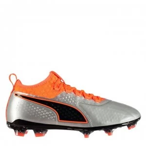 Puma ONE 2 FG Football Boots - Silver/Orange