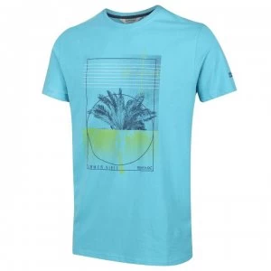 Regatta Cline IV Graphic Tshirt - Maui Blue