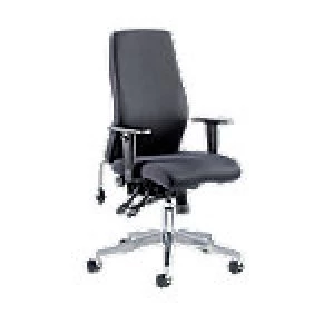 Posture Chair Onyx Ergo Black Fabric With Adjustable Arms