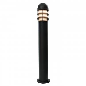 Outdoor Bollard Light Matt Black, Opal Polycarbonate IP44, E27