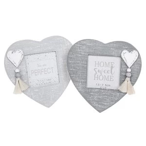 Provence Cool Grey Heart Frame 3x3