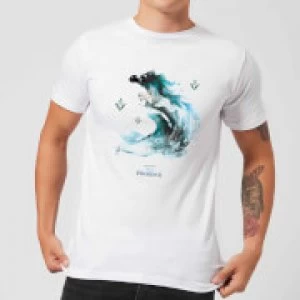 Frozen 2 Nokk Water Silhouette Mens T-Shirt - White - 5XL