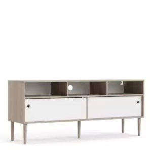 Rome TV Unit with 2 Sliding Doors, white