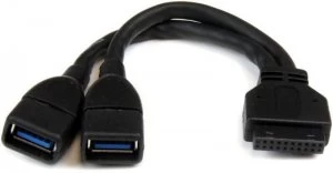 StarTech.com 2 Port Internal USB 3.0 Motherboard Header Adapter Cable