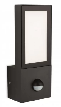 Integrated LED Outdoor PIR Wall Light Graphite IP65