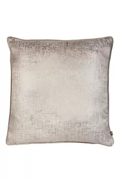 Cinder Metallic Jacquard Piped Cushion