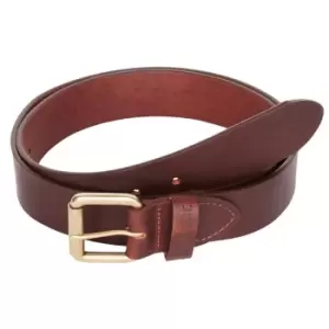 Barbour Mens Matt Leather Belt Brown Large