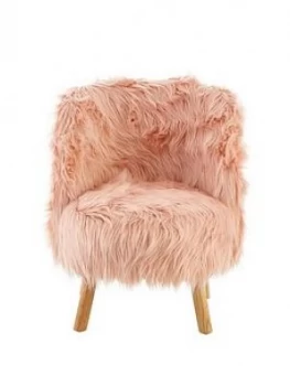 Premier Housewares Kids Faux Fur Chair - Pink