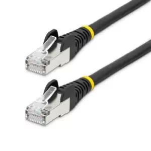 StarTech.com 1.5m CAT6a Ethernet Cable - Black - Low Smoke Zero Halogen (LSZH) - 10GbE 500MHz 100W PoE++ Snagless RJ-45 w/Strain Reliefs S/FTP Network