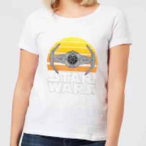 Star Wars Sunset Tie Womens T-Shirt - White - 3XL