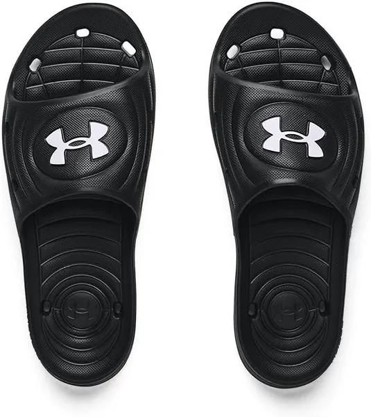 Under Armour Mens M Locker IV Summer Slider Sandals UK Size 11 (EU 46, US 12) Black White 3023758-001-11