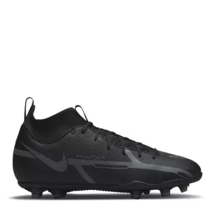 Nike Junior Phantom Gt Club Dynamic Fit Firm Ground Football Boot - Black, Size 3