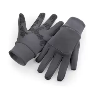 Beechfield Unisex Adult Sports Tech Softshell Gloves (S-M) (Graphite)