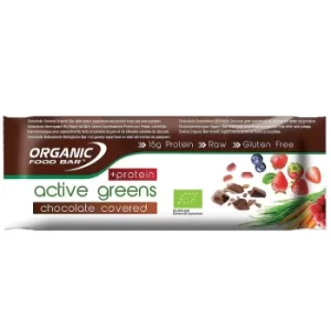 Organic Food Bar Active Greens Chocolate Covered With Protein 75g