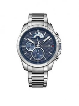 Tommy Hilfiger Decker Blue Multi Dial Stainless Steel Braclet Mens Watch