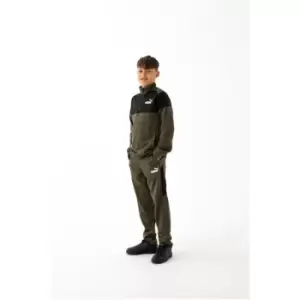 Puma Half Zip Poly Tracksuit - Green