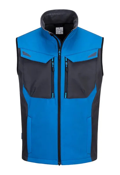 Portwest WX3 Mens Softshell Gilet T751PBRS Colour: Persian Blue