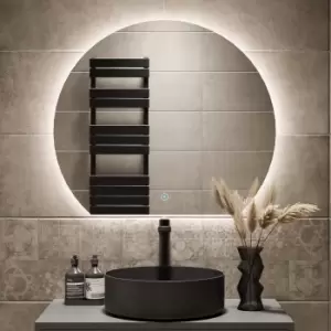 Semi Circle LED Bathroom Mirror with Demister 800 x 700mm - Ara