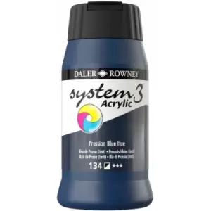 System 3 Acrylic Prussian Blue (500ml) - Daler Rowney