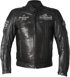 Helstons Indy Motorcycle Leather Jacket, black, Size S, black, Size S