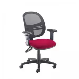 Jota Mesh medium back operators chair with adjustable arms - Diablo