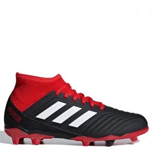 adidas Predator 18.3 Childrens FG Football Boots - Black/Wht/Red