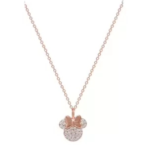 Disney Minnie Mouse Rose Gold Cubic Zirconia Necklace