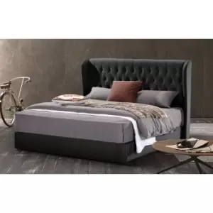 Envisage Trade - Mariappa Upholstered Beds - Plush Velvet, Super King Size Frame, Black - Black