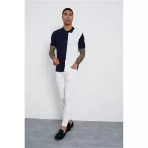 I Saw It First White Denim Biker Skinny Jeans - White