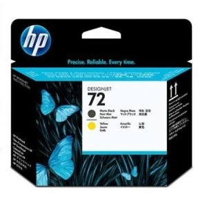 HP Original 72 Matte Black and Yellow Printhead