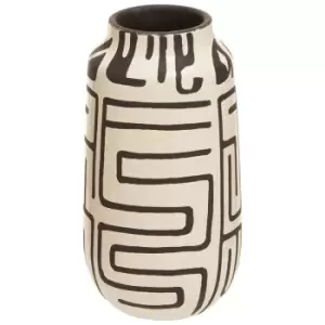 Olivia's Abstract Pattern Vase White & Black Large