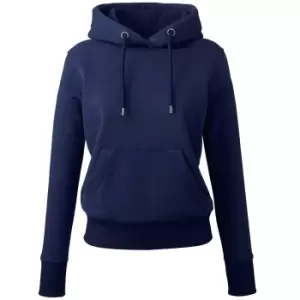 Anthem Womens/Ladies Organic Hoodie (XXL) (Oxford Navy)